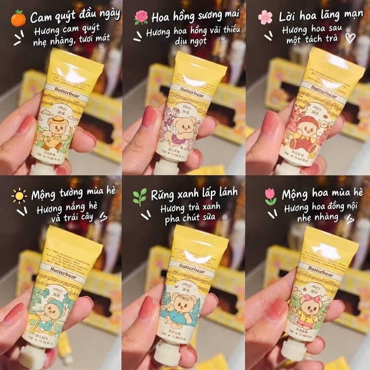Set kem tay BUTTERBEAR Hàn Quốc