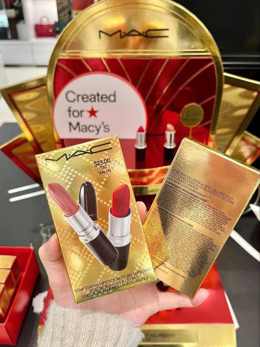 Set son MAC Star Status Lustreglass + Retro Matte Lipstick Holiday Set