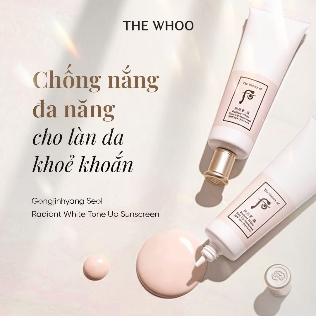 Kem chống nắng Đông y THE HISTORY OF WHOO Radiant White 25ml