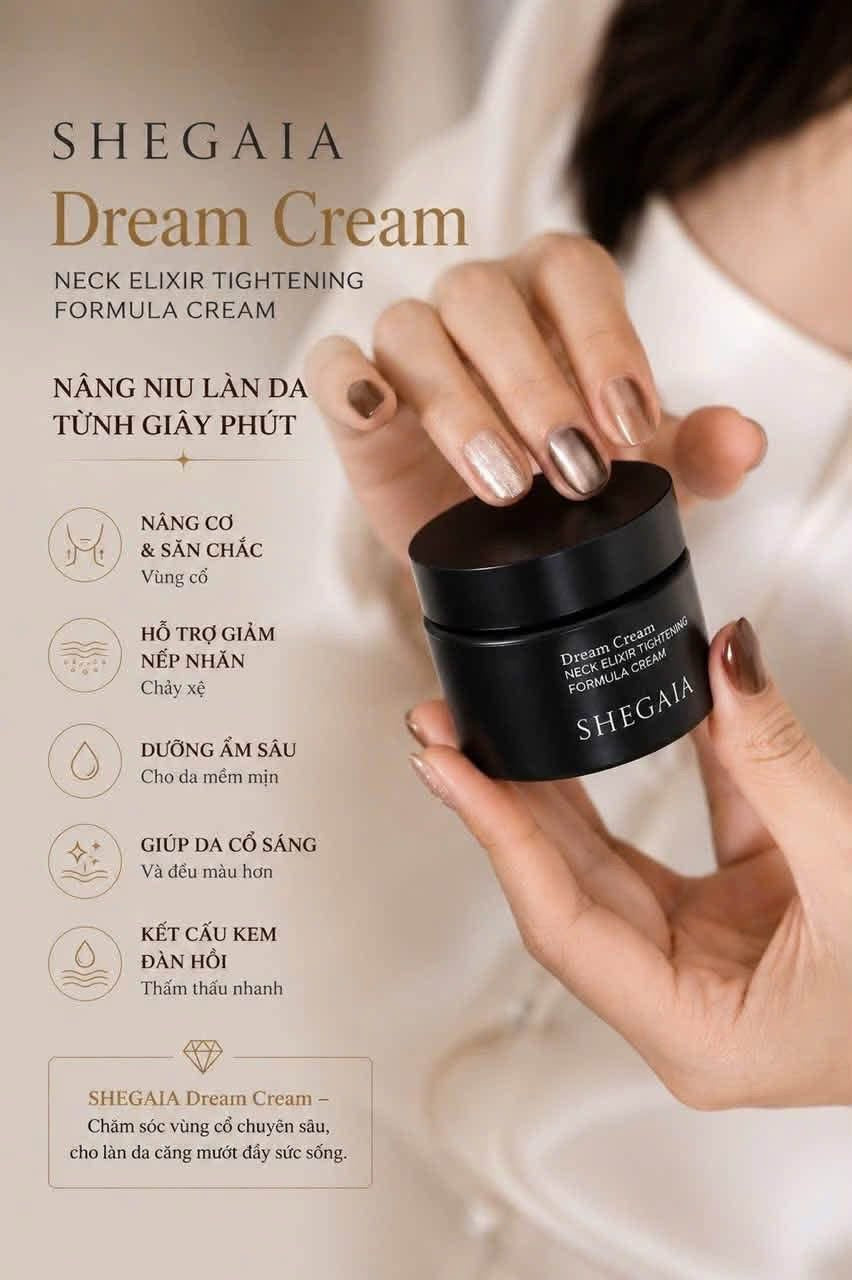 Kem cổ SHEGAIA Neck Elixir Tightening Formula Cream