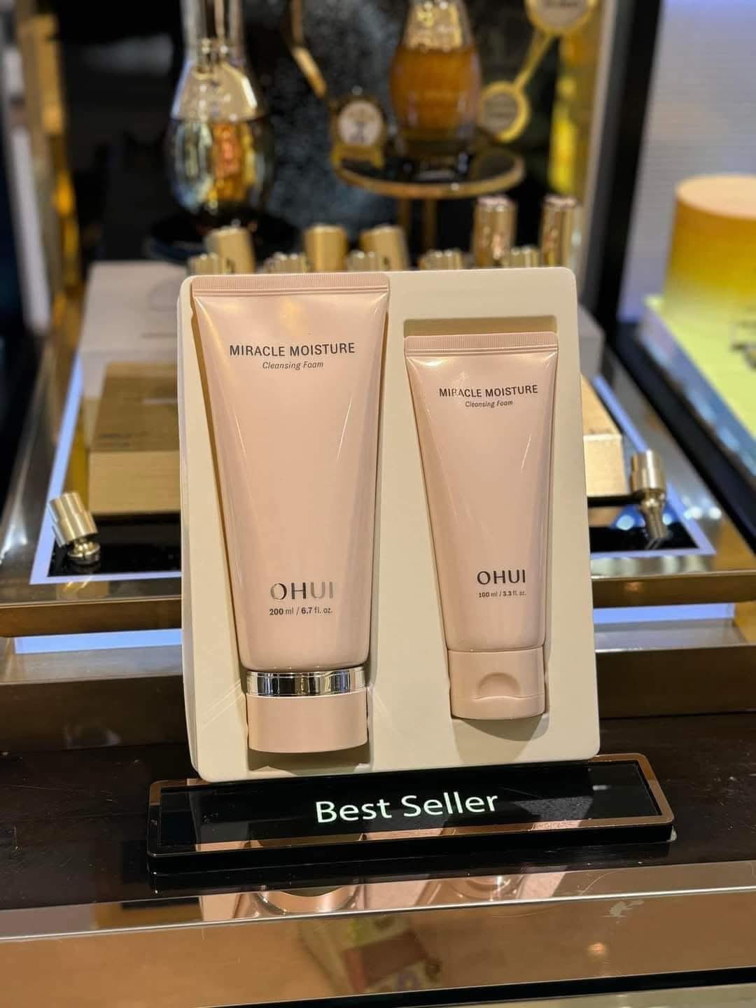 Set sữa rửa mặt OHUI hồng Miracle Cleansing Foam