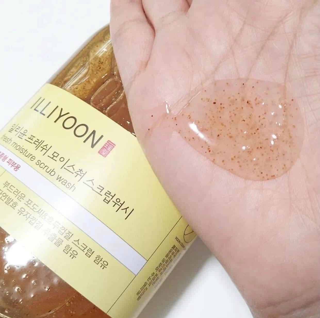 Sữa tắm tẩy da chết sâm chanh ILLIYOON Fresh Moisture Scrub Wash 400ml