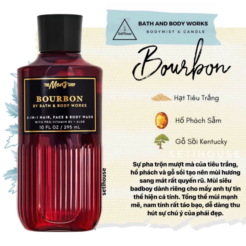 Sữa tắm gội 3in1 cho nam BATH & BODY WORKS 295ml.