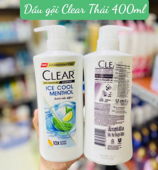 Dầu gội bạc hà CLEAR Thái 400ml