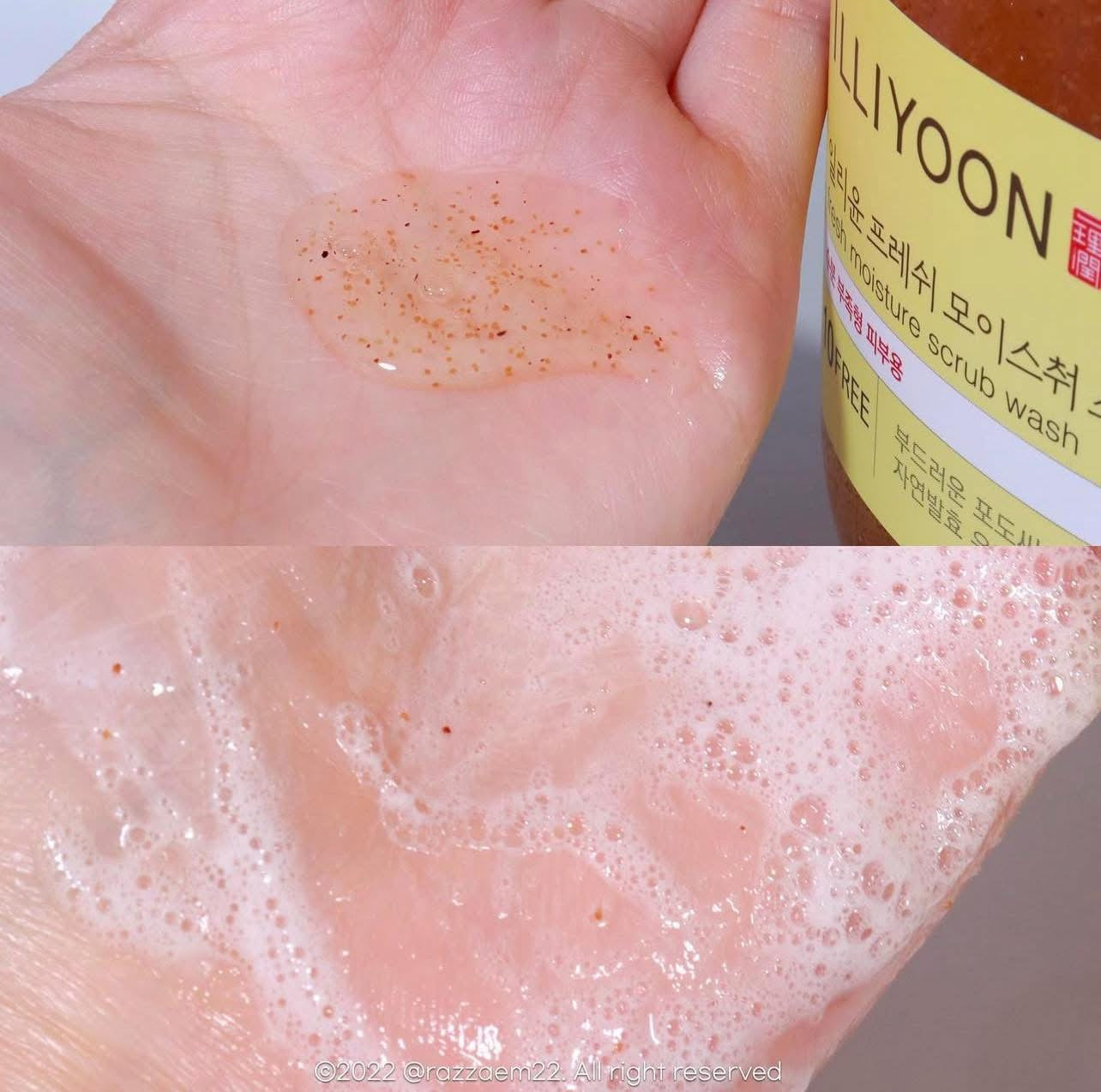 Sữa tắm tẩy da chết sâm chanh ILLIYOON Fresh Moisture Scrub Wash 400ml