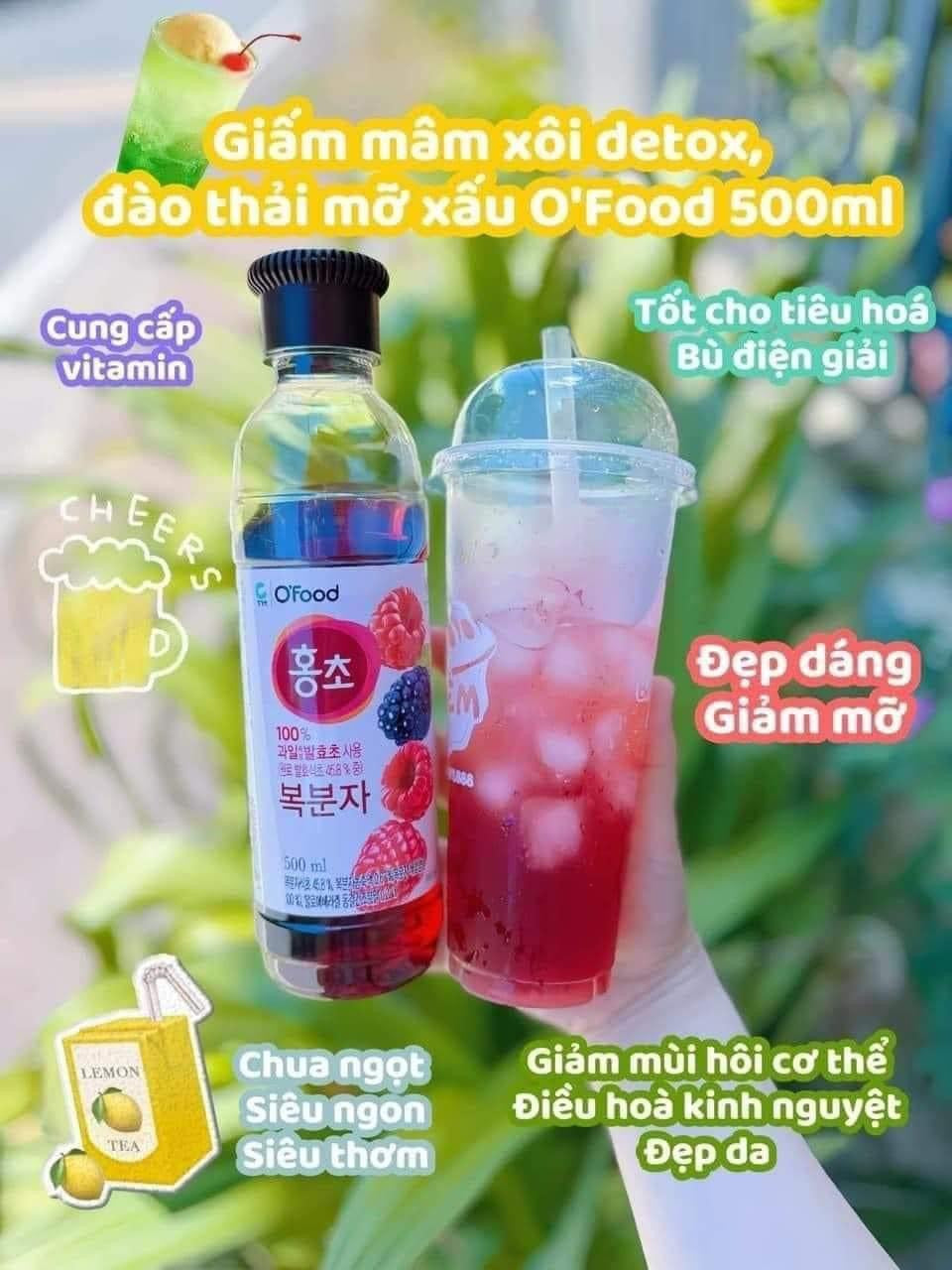 Giấm lựu - mâm xôi hữu cơ O'FOOD Hàn Quốc