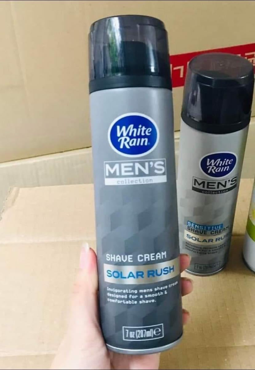 Kem bọt cạo râu WHITE RAIN Solar Rush 207ml
