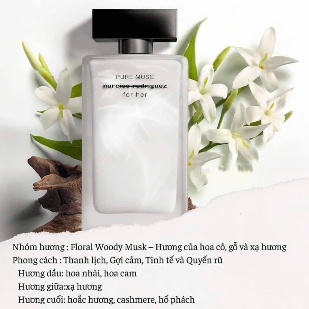 Nước hoa NARCISO trắng Pure Musc 50ml