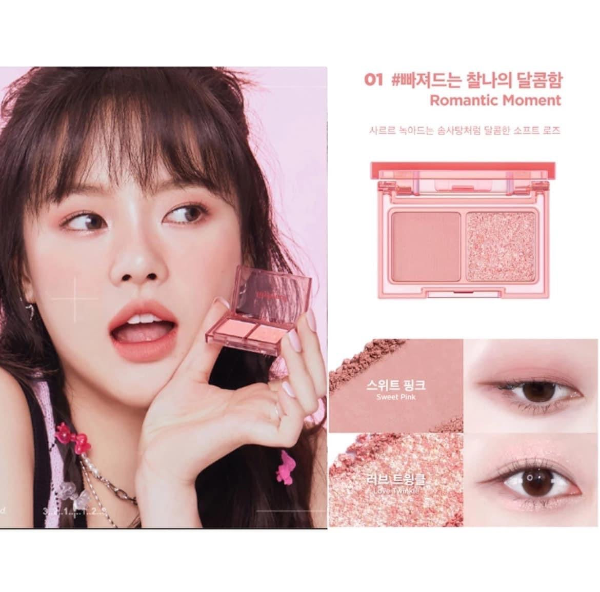 Bảng phấn mắt 2 ô LILYBYRED Little Bitty Moment Shadow