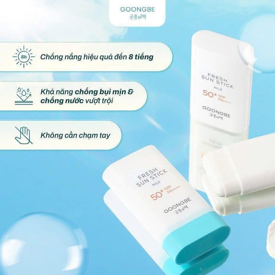 Kem chống nắng dạng thỏi cho bé từ 6 tháng GOONGBE Fresh Sun Stick 23g