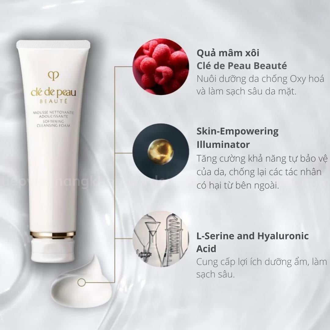 Sữa rửa mặt cao cấp CLE DE PEAU Softening Cleansing Foam 125ml