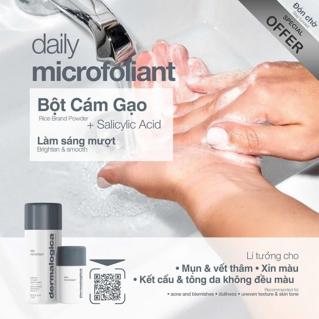 Tẩy tế bào chết làm dịu và sáng mượt da tức thì DERMALOGICA Daily Microfoliant 13g