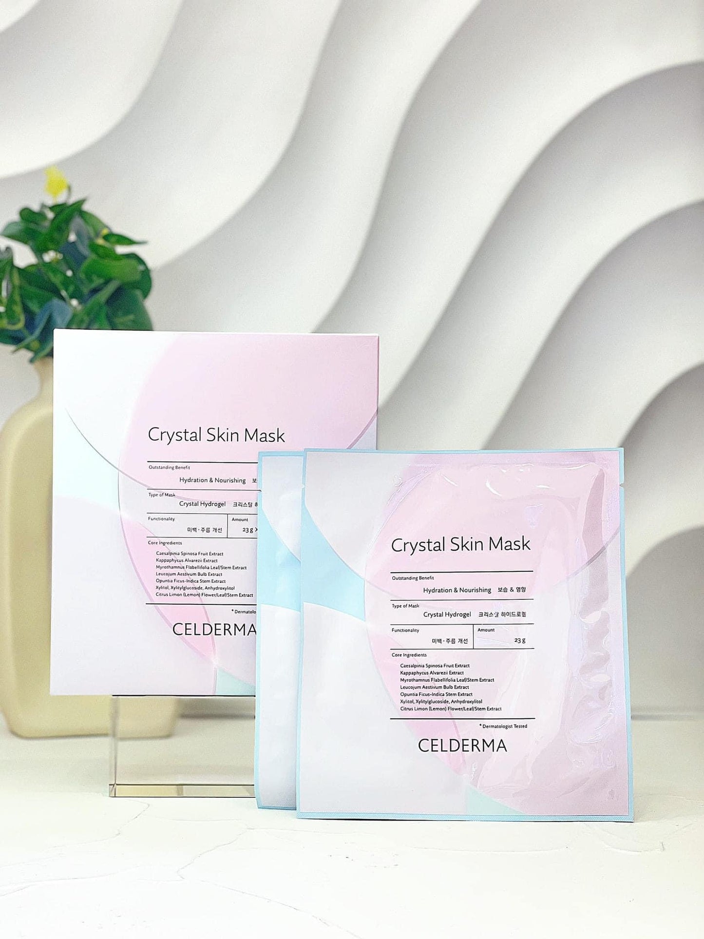 Mặt nạ thạch sinh học CELDERMA Crystal Skin Mask (hộp 10 miếng)