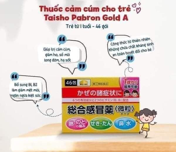 Bột trị cảm cúm PABRON Gold A Nhật Bản