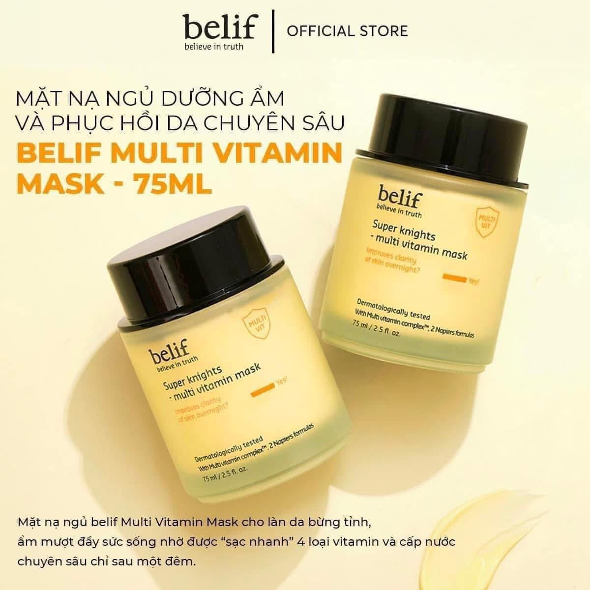 Mặt nạ ngủ dưỡng ẩm và phục hồi da chuyên sâu BELIEF