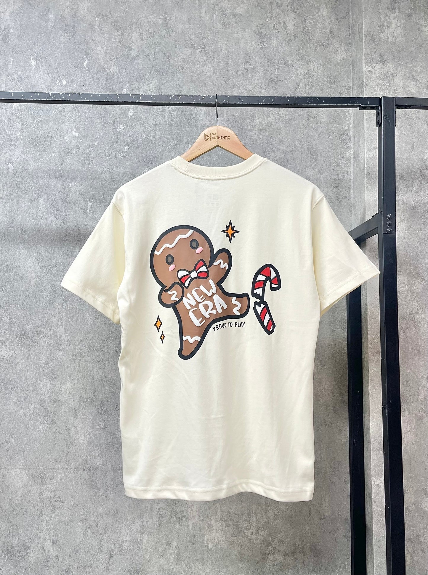 Áo thun NEW ERA sọc đen size M (nội địa Hàn)