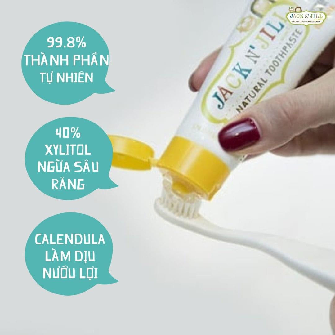 Kem đánh răng trẻ em 100% hữu cơ JACK AND JILL