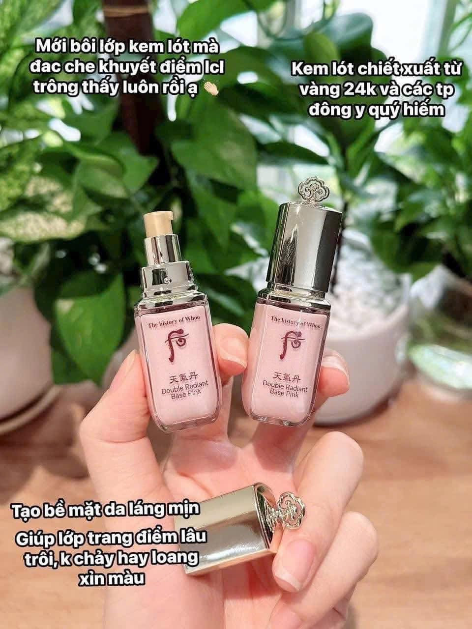 Kem lót WHOO Double Radiant Base Pink mini 8ml