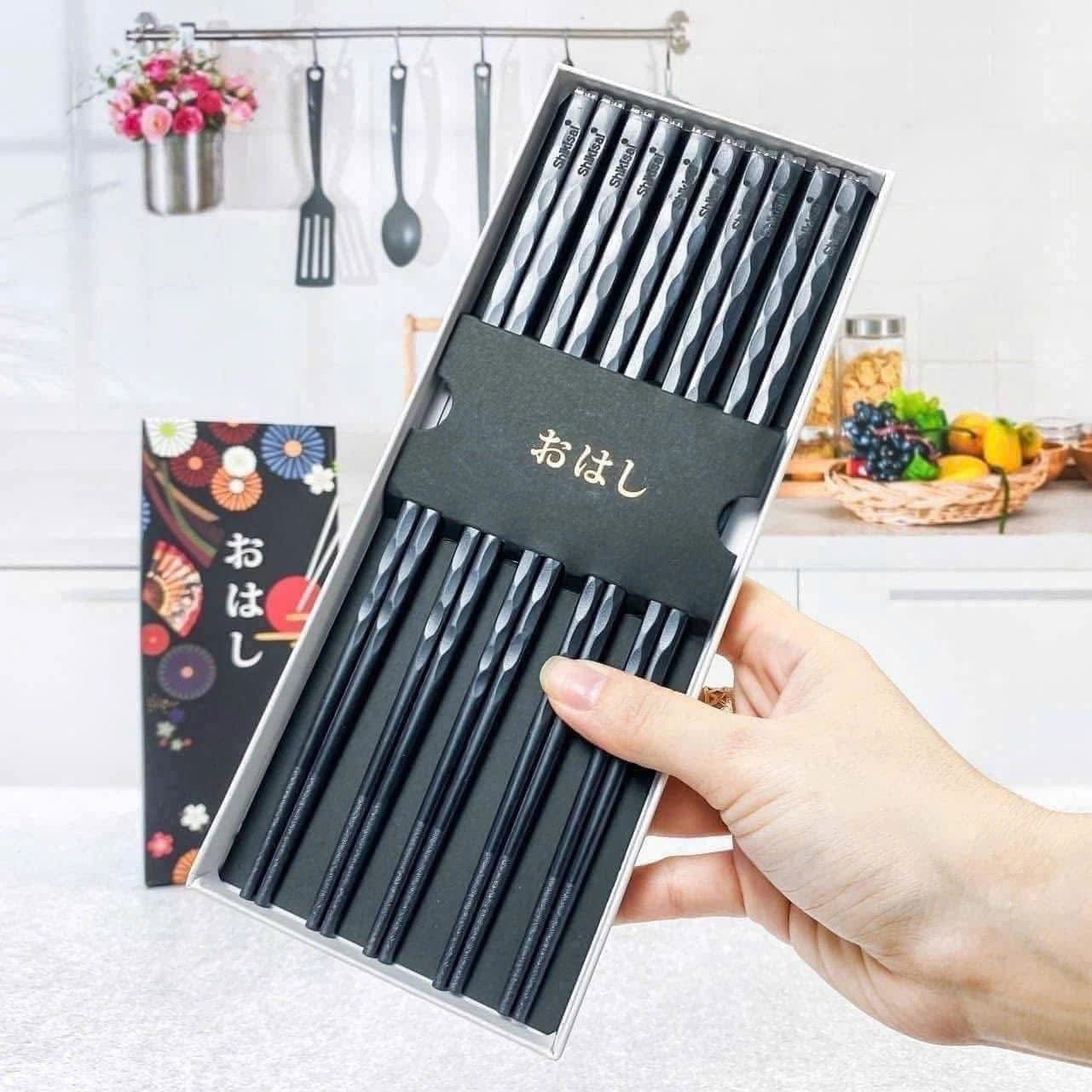 Set đũa Nhật kháng khuẩn chịu nhiệt SHIKISAI hoa anh đào