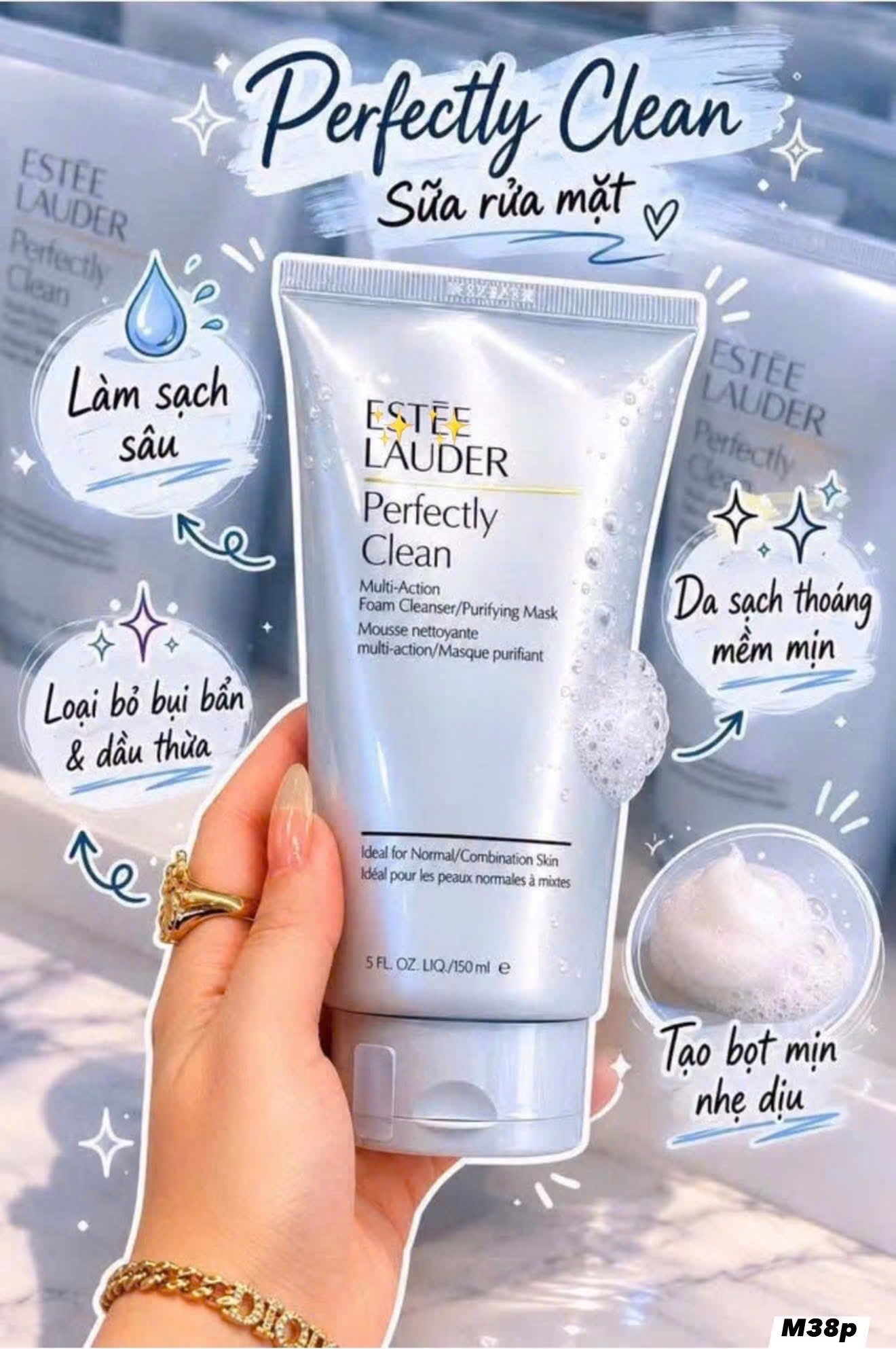 Sữa rửa mặt ESTEE LAUDER Perfectly Clean 100ml
