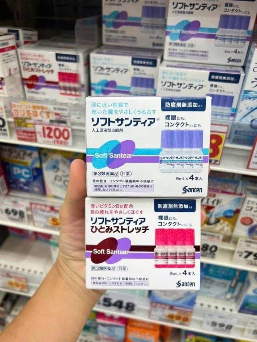 Nước mắt nhân tạo SANTEN Nhật Bản (set 4 chai)
