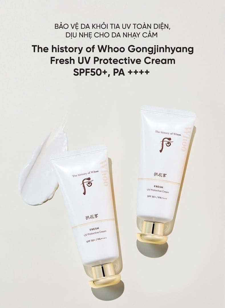 Kem chống nắng Đông y THE HISTORY OF WHOO Fresh UV Protection Cream 60ml