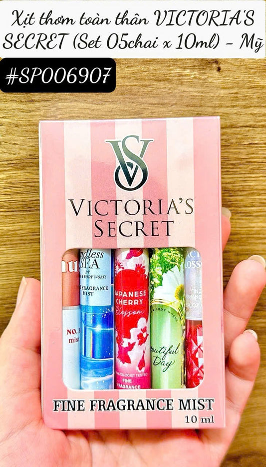 Set xịt thơm body mist VICTORIA'S SECRET 5 chai mini