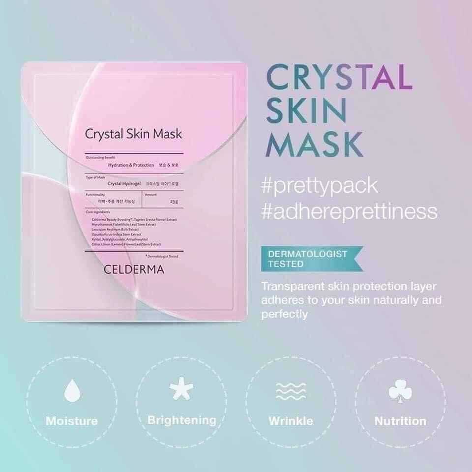 Mặt nạ thạch sinh học CELDERMA Crystal Skin Mask (hộp 10 miếng)