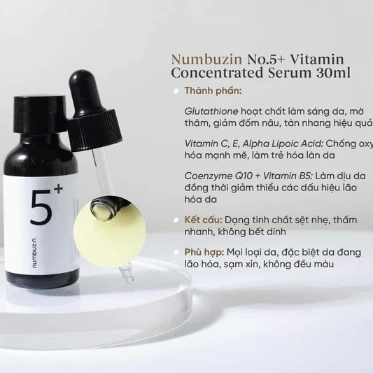 Tinh chất dưỡng trắng da mờ thâm nám NUMBERZIN No.5 30ml