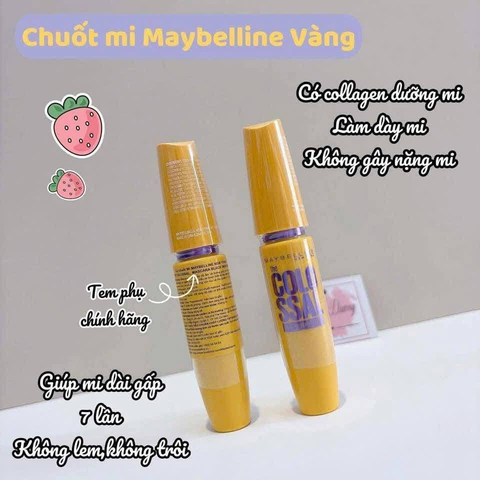 Mascara làm dày và ngăn rụng mi MAYBELLINE Colossal Waterproof