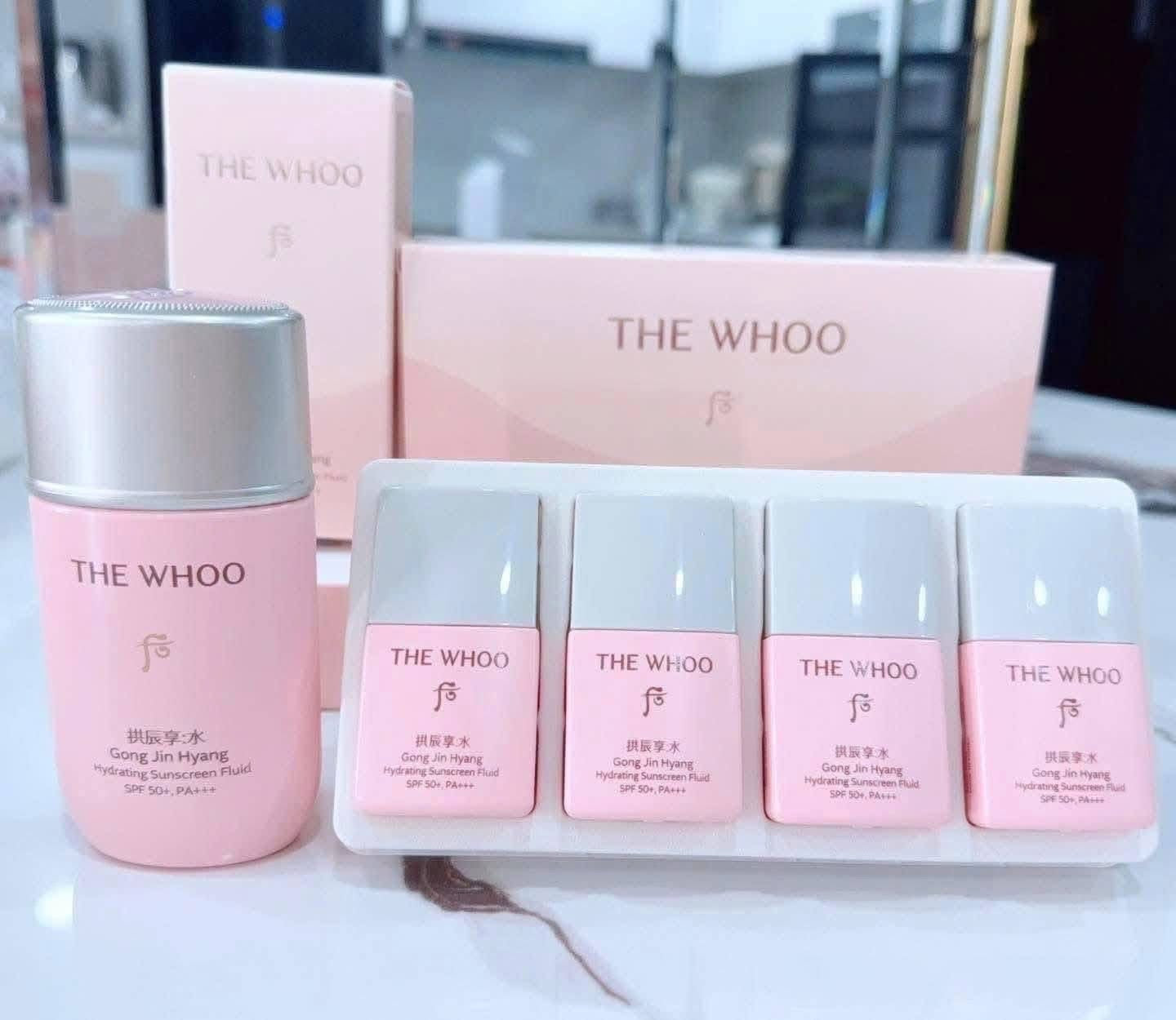 Kem chống nắng THE WHOO Gong Jin Hyang Hydrating Sunscreen Fluid 120ml