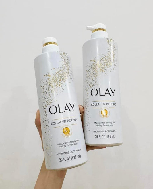 Sữa tắm trắng da, ngừa lão hoá, ngăn da nhăn OLAY Collagen Peptide B3 591ml