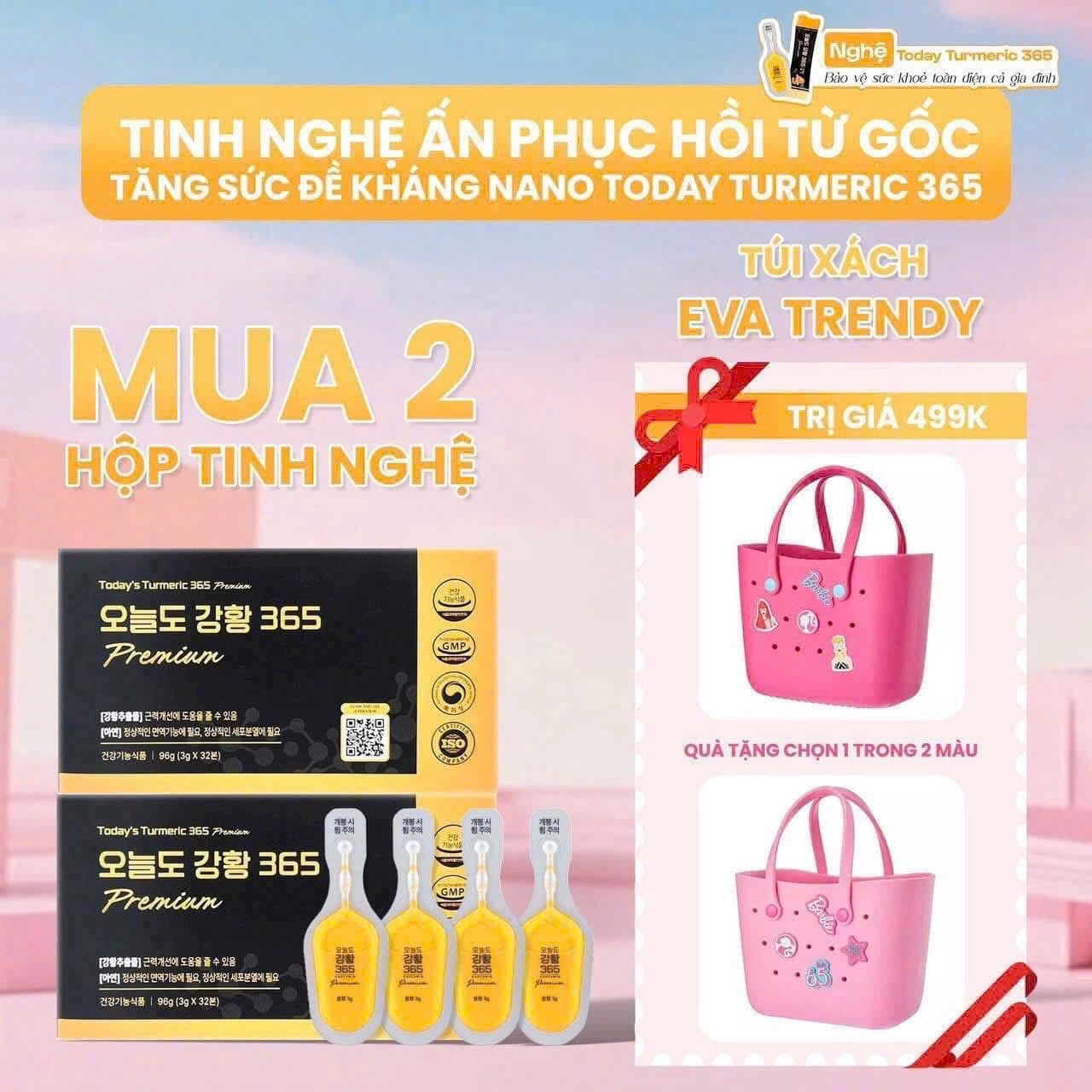 Nghệ nano Curcumin 365 Hộp 3g x 32 tép