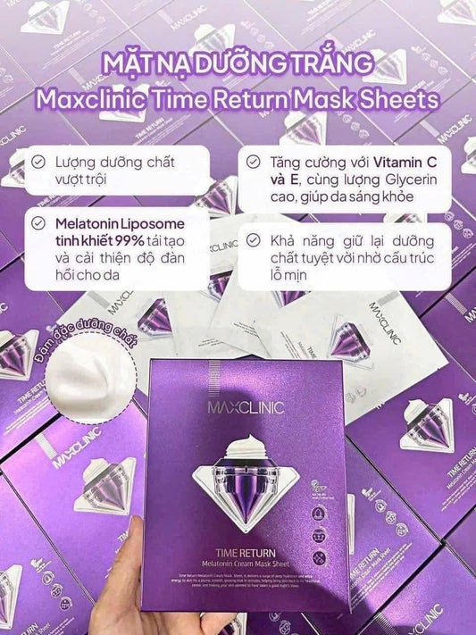 Mặt nạ MAXCLINIC Time Return Melatonin Cream Mask Sheet