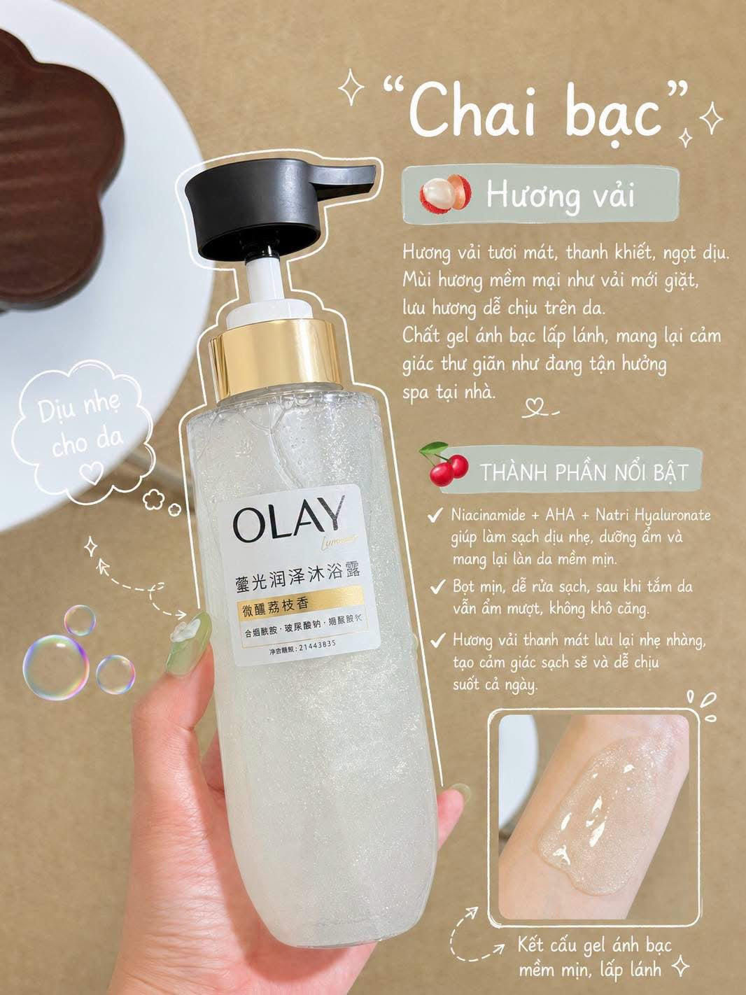 Sữa tắm OLAY B3 nội địa Trung 333ml