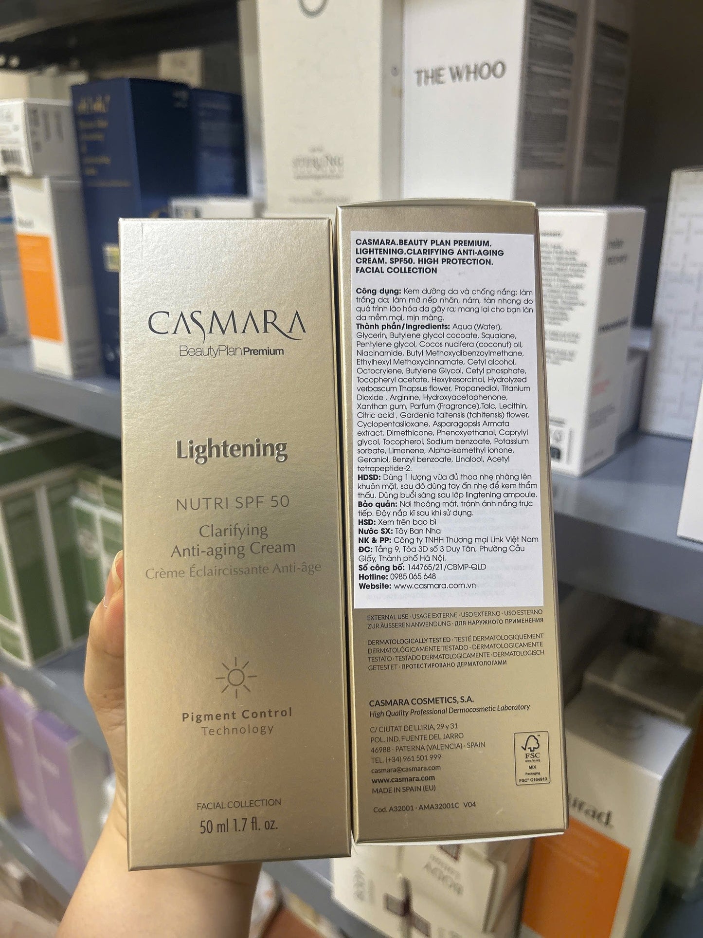 Kem dưỡng da chống lão hoá ban ngày CASMARA Lightening Nutri SPF 50 50ml