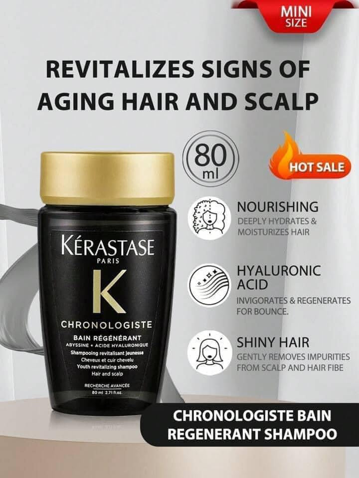 Dầu gội KERASTASE đen / trắng / vàng / xanh / hồng mini 80ml