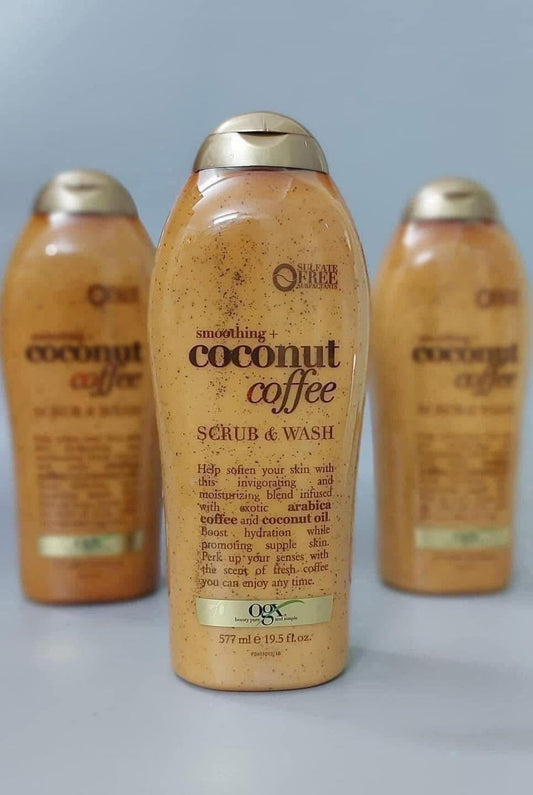 Sữa tắm tẩy tế bào chết OGX Coconut Coffee Scrub & Wash 577ml
