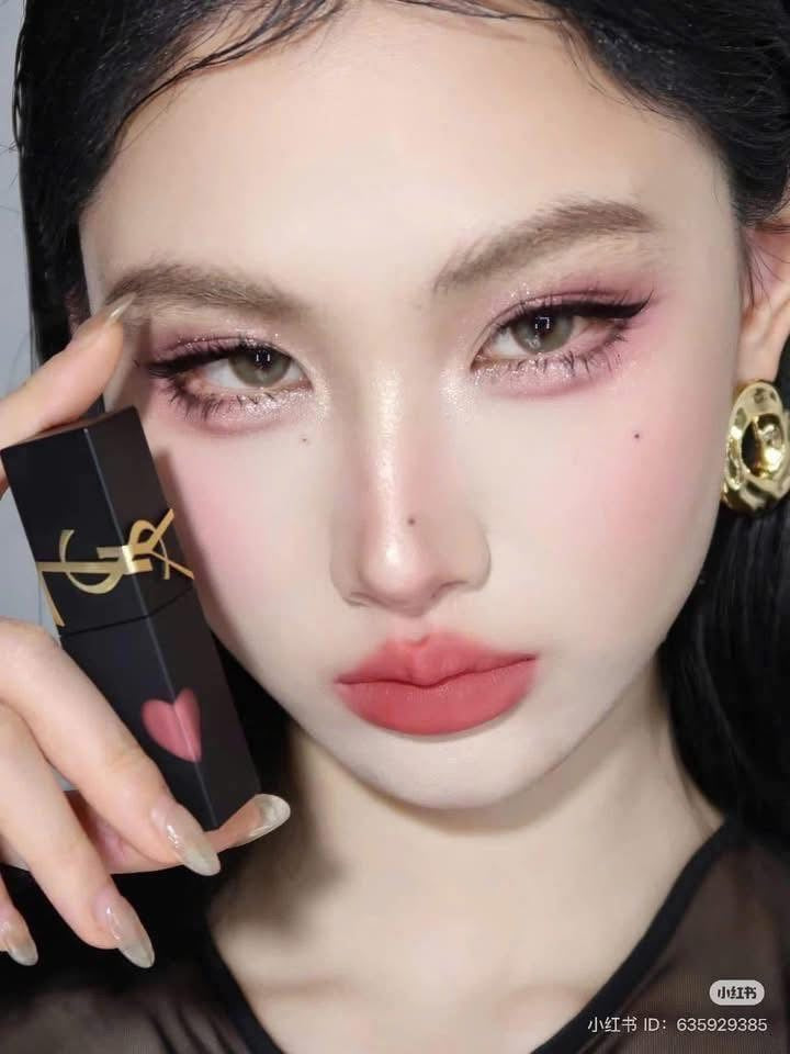 Son kem lì YSL Inks Blur Cream #216 Pink Domination (Hồng cam đất)