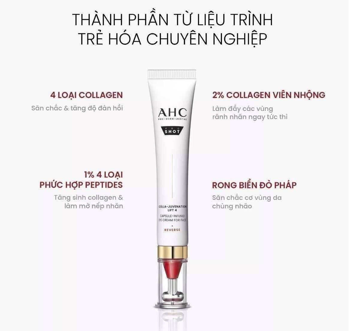 Kem mắt AHC Pro-shot Colla-Juvenation Lift 4 30ml