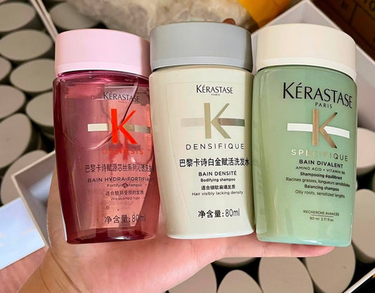 Dầu gội KERASTASE đen / trắng / vàng / xanh / hồng mini 80ml