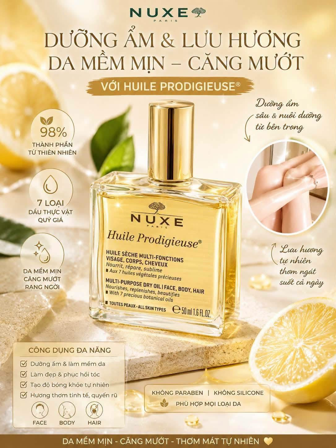 Dầu dưỡng khô NUXE Huile Prodigieuse