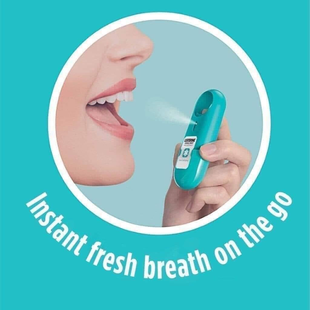 Xịt thơm miệng khánh khuẩn LISTERINE Cool Mint Pocketmist (set 2 chai)