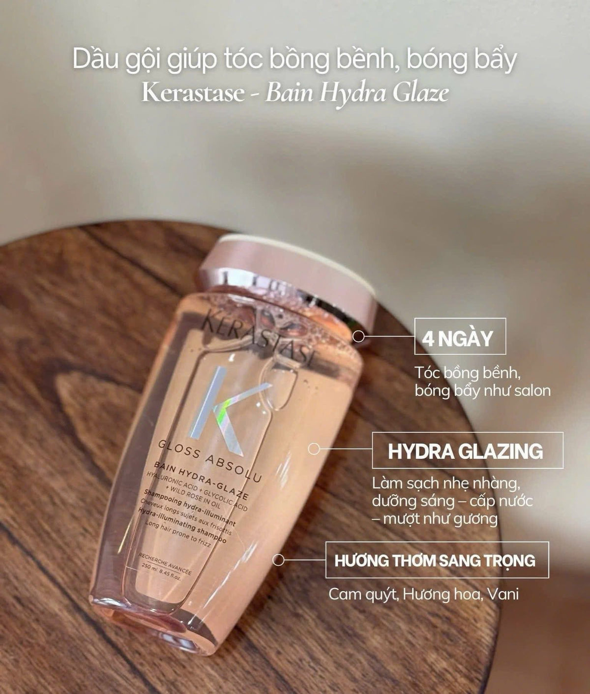 Dầu gội dưỡng ẩm cho tóc bóng mượt KERASTASE Gloss Absolu