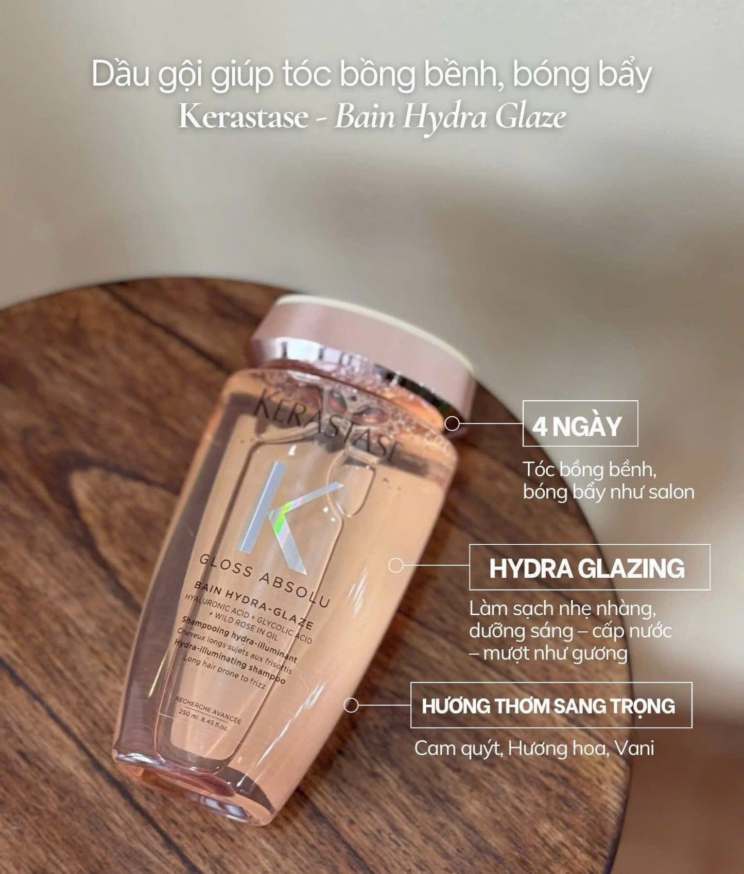 Dầu gội dưỡng ẩm cho tóc bóng mượt KERASTASE Gloss Absolu 500ml