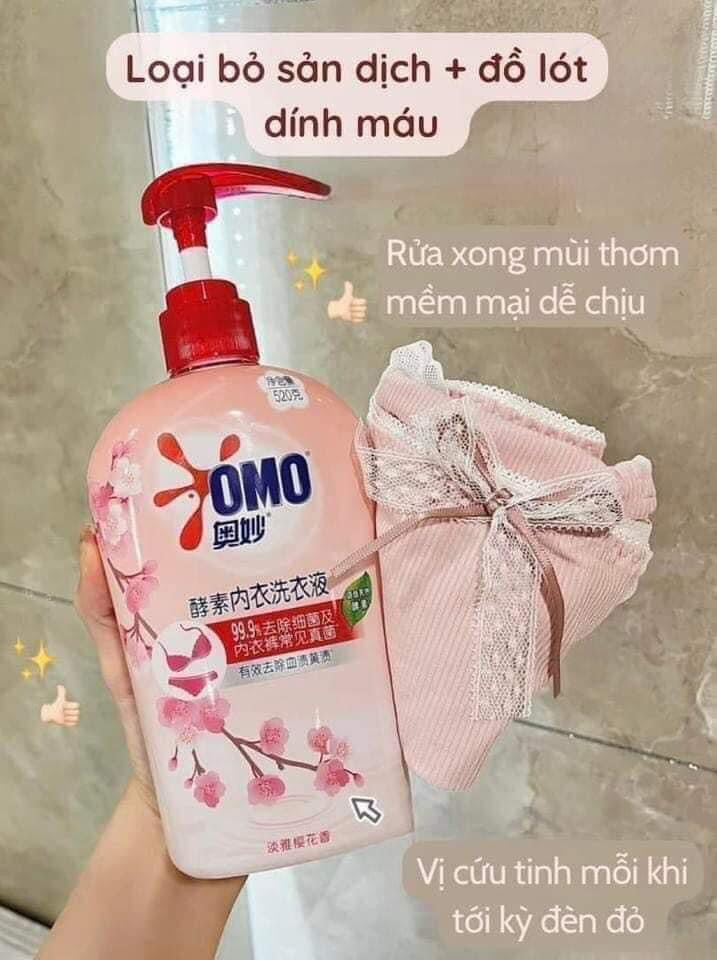 Nước giặt đồ lót OMO anh đào (nội địa Trung) 300ml