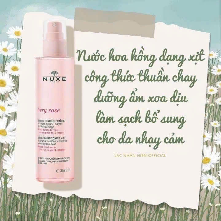 Nước hoa hồng NUXE Brume Tonique Very Rose Refreshing Toning Mist 200ml