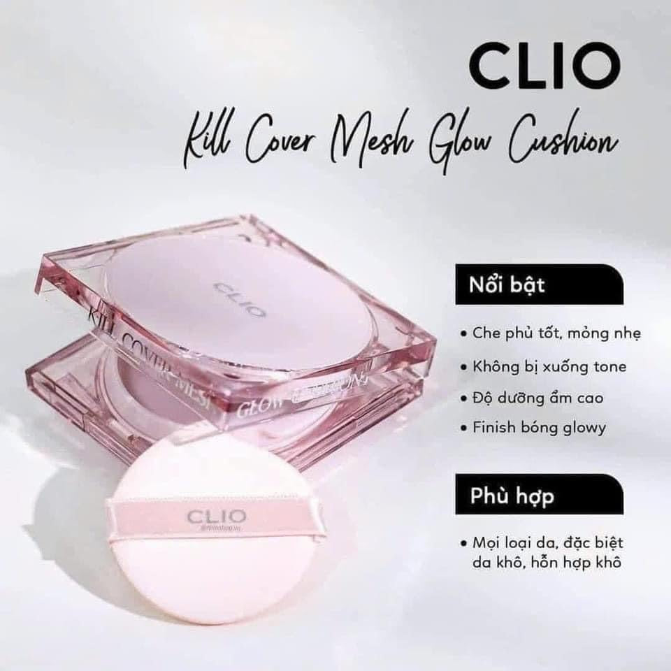 Phấn nước CLIO Kill Cover Mesh Glow Cushion SPF50+/PA++++