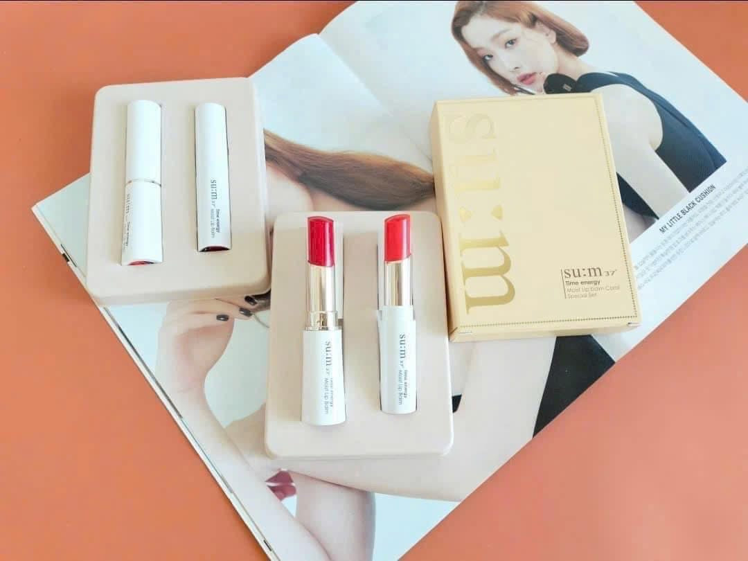 Set 2 son dưỡng SU:M37 Time Energy Moist Lip Balm