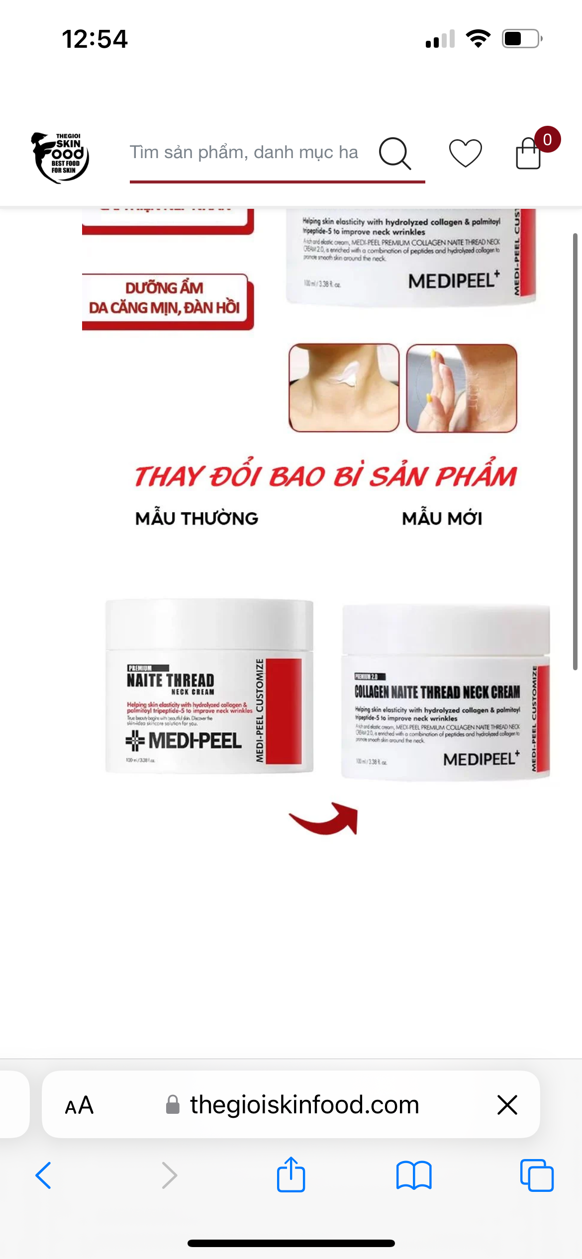 Kem dưỡng da cổ chống lão hoá MEDI PEEL Naite Thread Neck Cream 100ml